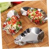 OHPHCALL 6pcs Stainless Steel Oyster Dipping Dishes Reusable Oyster Shell