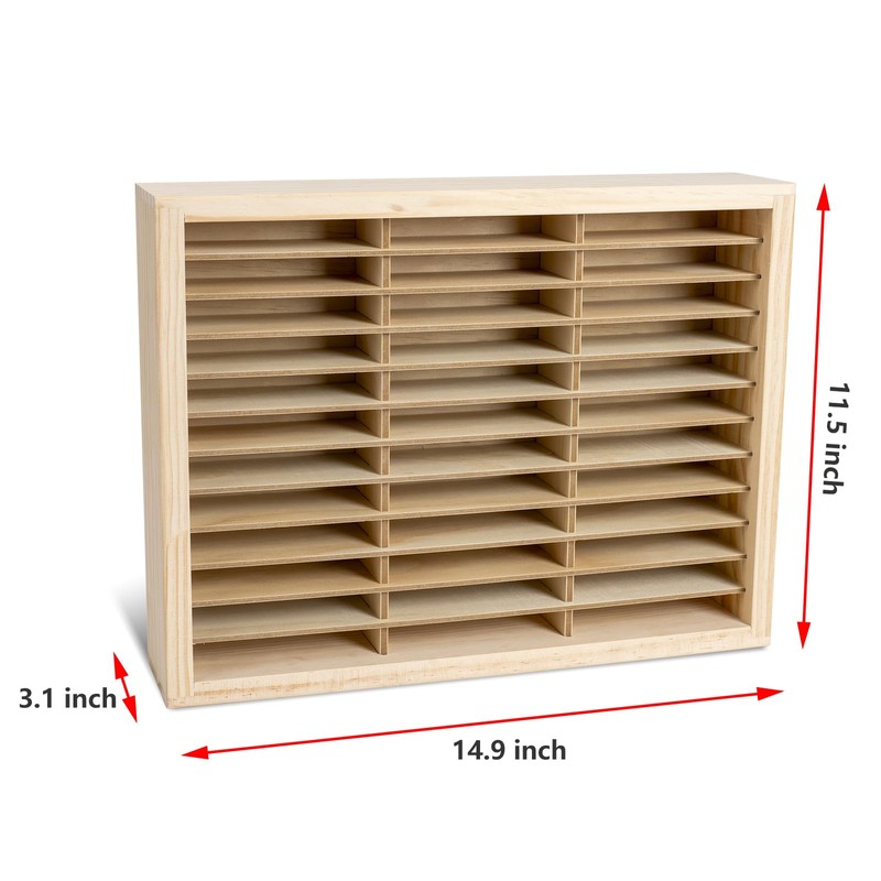 Waratah Designs Cassette Tape Storage Rack, 36-slot Wood Cassette Tape