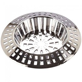 Merriway BH02783 (2 Pcs) Large Plastic Sink Shower Strainer, Chromed 70mm (2.3/4 inch) Diameter - Pack of 2 Pieces