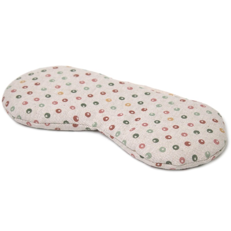 Organic Eye Pillow Lavender & Linseed "Dots" for Relaxation, Cooling,