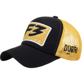 White Fang CA681 Mesh Cap, English Letter Hat, Sports, Running, Outdoors, Women's, Men's, black orange