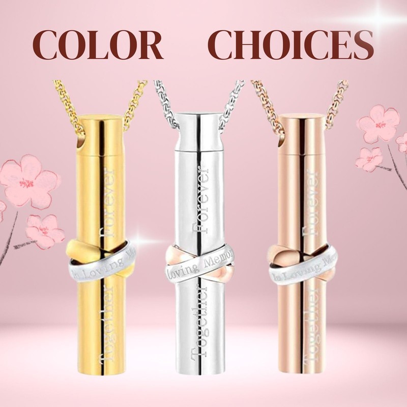 SCGEHA Cremation Pendant Necklace Waterproof Memorial Pendant Pet Stainless Steel,