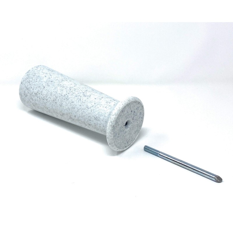 OPTIMUM Slim Memorial Cemetery Flower Vase - Plastic (White Granite)