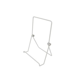 FixtureDisplays White Wire Easel for Table Top with 1.2-inch Lip, Wide Base, 5-5/8 x 8-3/4
