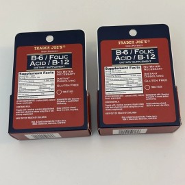 Trader Joe's 2 Pack Trader Joe's B-6 Folic Acid B-12 High Potency Dietary Supplement EXP 2028