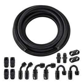 EVIL ENERGY 8AN Fuel Line Kit, 8AN Hose Nylon Braided Fuel Line Hose Fitting Kit CPE Fuel Hose 20FT