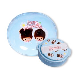 Amuse Monchichi Limited Edition Airy Pore Cover Cushion + Refill + Hair Sheet / 어뮤즈 몬치치 한정판 에이리 포어 커버 쿠션 본품+리필+헤어시트