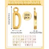 BARRU Pack of 104 Letter A-Z Charms, Letter Pendants, Small