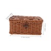 GLEAVI Handwoven Plastic Tissue Box Cover Rectangular Fake Rattan Tissue