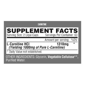 Frasco Carnitina Nutrex Research Lipo 6 120 Cápsulas 60 Srvs Sf Cn Sin sabor