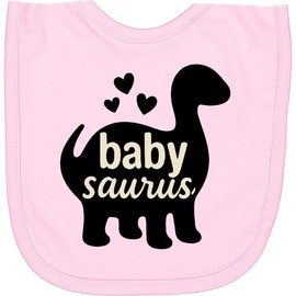 inktastic Babysaurus Cute Dinosaur Baby Gift Newborn Bib Pink 45e30