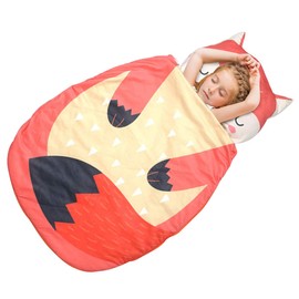 Sleeping Bag for Toddlers, Nursery Sleeping Bags, 3-in-1 Blanket, Duvet and Pillow with Cartoon Pattern for Nursery, Home, Travel (Red Fox)