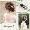 Fangsen Boho Silver Wedding Festival Headpiecer Floral Headpiece for Brides