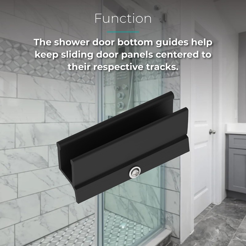 Sliding Shower Door Bottom Guide 1/2" x 3" for Shower