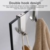 CHSEROK Double Hooks for Glass Shower Screen 2 Pieces Hooks