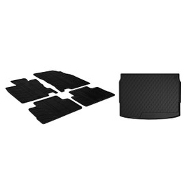 GledringUSA Custom Fit All-Weather Rubber Mat Combo Pack for Nissan Rogue Sport 2014-2021- No Trimming Needed.