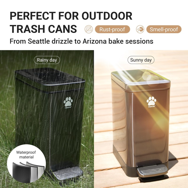 PREMJIN Dog Poop Trash Can Outside with Poop Scooper for