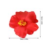 FRCOLOR Red Hawaiian Flower Hair Clip Plumeria Hairpin Artificial Flower