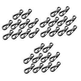 30piezas Mosquetón Mini para Claves y Equipos De Camping Clips De Cierre para Cuerda Paracaídas y Mochilas Color Negro