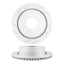 KAX Rear Brake Rotors Compatible with Ford F-150 2012-2018 Drilled and Slotted rotors set of 2, 54186