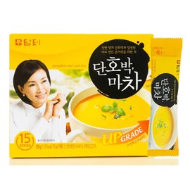 Damtuh Sweet Pumpkin with Yam Tea Powder – Korean Meal Replacement, Instant Breakfast Shake with Misugaru, 17g x 15 Sticks