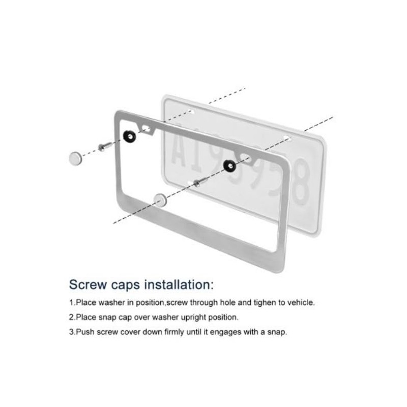 1pc Stainless Steel License Plate Frame Cover Holder for Genesis