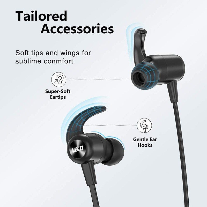 UXD Bluetooth Headphones, Upgraded Wireless Headphones with CVC8.0 Mic, 20Hrs