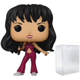 Funko Selena (Burgundy Outfit) Pop! Vinyl Figure (Bundled with Compatible Pop Box Protector Case), Multicolored, 3.75 inches