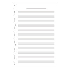 Maruman B5 Loose Leaf Music Ruled 12 Tiers L1210