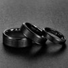 SOMEN TUNGSTEN 6mm Ceramic Black Brushed Comfort Fit Wedding Ring,