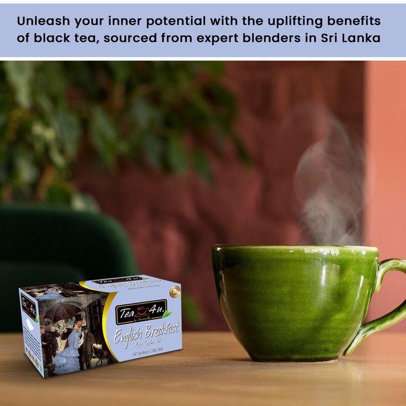 Tea4U English Breakfast Black Tea 25 Tea Bags - flavourful,