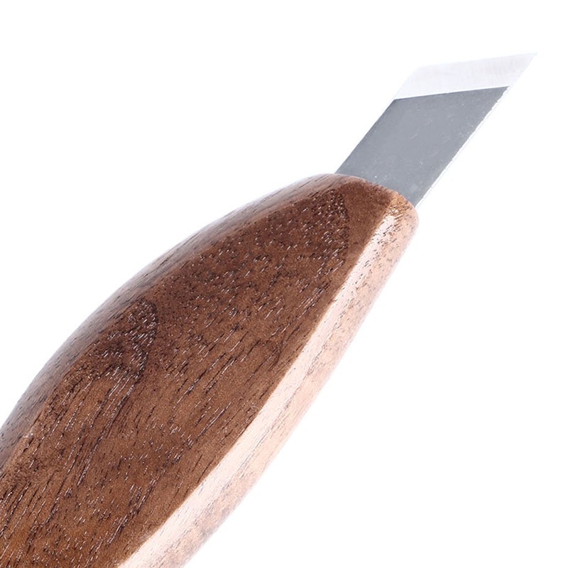 Wood Carving Knife Stainless Steel Blade Walnut Handle Whittling Knife