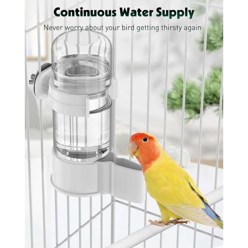 Pawfly Bird Water Dispenser, Automatic Water Feeder, Plastic Cage Water