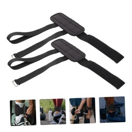 Totority Ankle Fitness Straps Durable Sticky Strap for Multi Directional Resistance Training for Leg Workouts Hip Abduction and Stretching Portable Sports Equipment Black