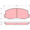 TRW GDB3454 Brake Pad Set, Disc Brake - (4-Piece)
