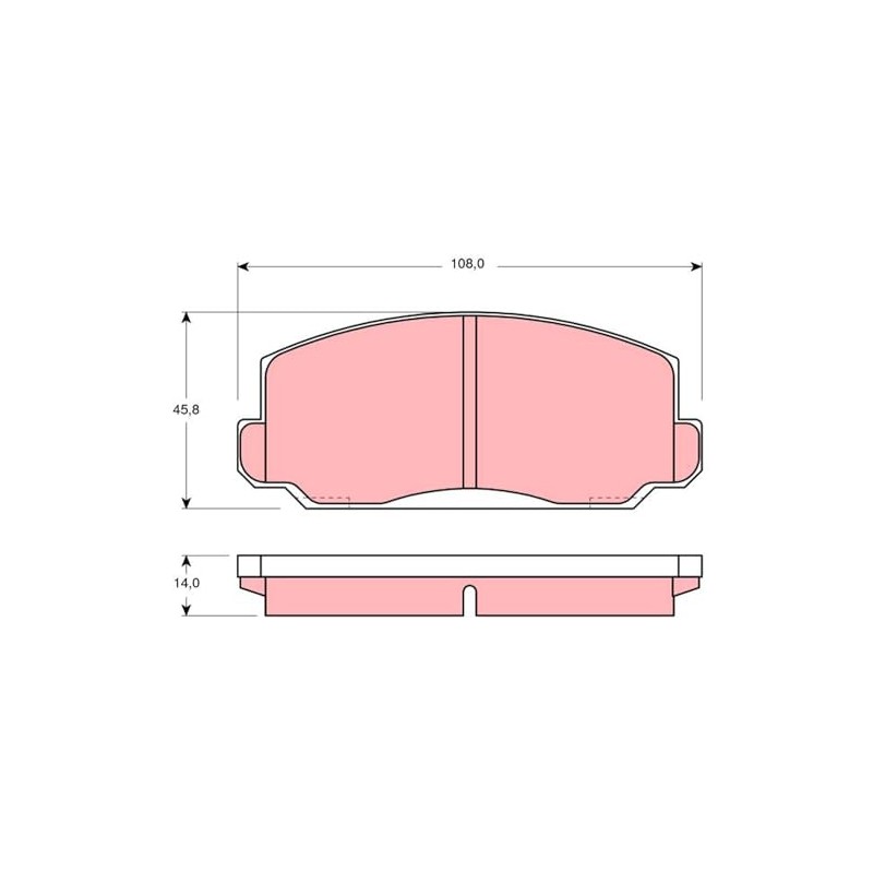 TRW GDB3454 Brake Pad Set, Disc Brake - (4-Piece)
