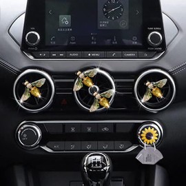 Bling Bee Air Vent Clips, Crystal Bee Car Air Fresheners Vents Clips Diamond Car Diffuser Diamond Rhinestone Funny Car Interior Decor Cute Car Accessories Car Decoration for Women