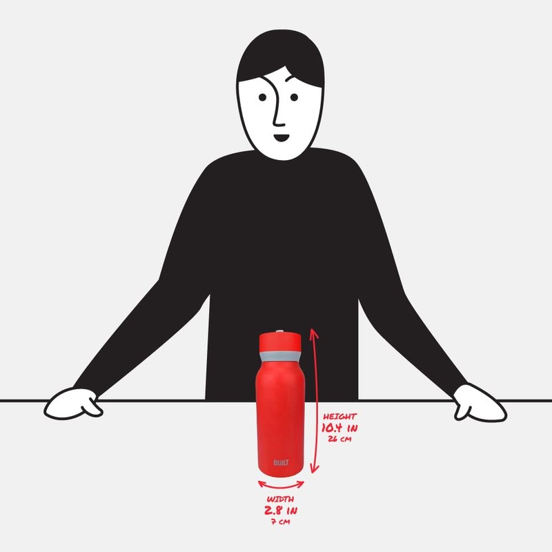 Built 32oz Cascade Bottle with Wide Mouth Straw Lid and