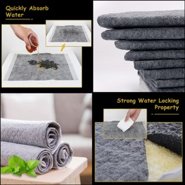 Fhiny 100Pcs Rabbit Pee Pads,18"× 13" Disposable Cage Liner Black Carbon Odor-Control All-Absorb Charcoal Bunny Training Accessories with Quick-Dry Surface for Rabbits Guinea Pigs Small Animals