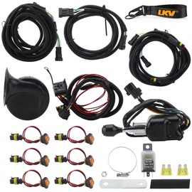 LKV UTV Turn Signal Kit with Horn - Plug and Play, ATV Street Legal with Column Turn Switch and Hazard, Amber LED Blinker Kit Compatible with Polaris Ranger RZR, Can-Am, Kawasaki, CFMOTO, Arctic Cat