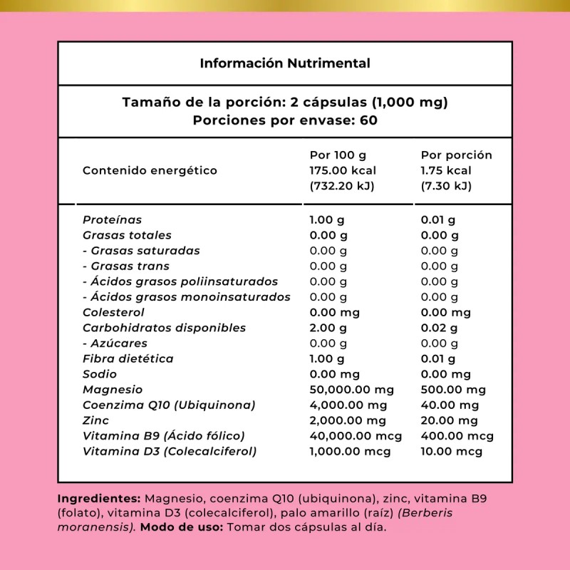 Ovacomplex 3x Berberina, Magnesio, Zinc By Bikini Burn Sin Sabor