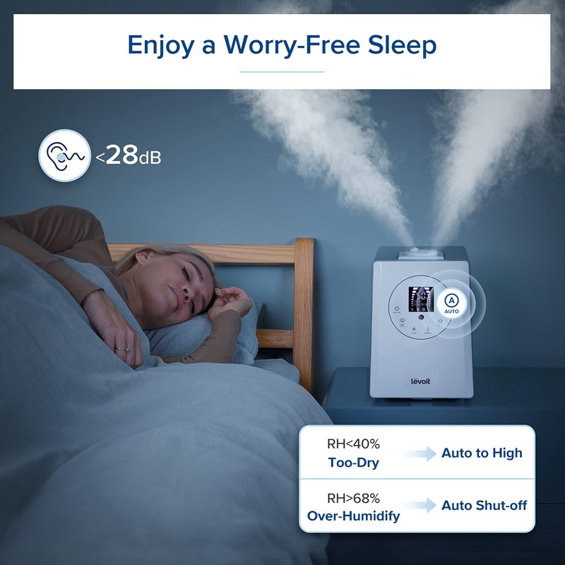 LEVOIT Humidifiers for Bedroom Large Room Home, 6L Warm and