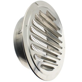 OZXNO 6 Inch/150mm Round Air Outlet Vent Stainless Steel Soffit Vent Louver Grille Cover with Built-in Screen Mesh for Wall Ceiling