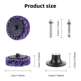 CSD Sanding Disc, 19 Pieces, 50 mm Coarse Cleaning Disc, Drill Grinding Disc, Cleaning Disc Set for Angle Grinder of Paint, Rust Welds, Oxidation Cleaning & Removal