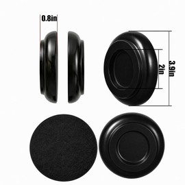 Caster Cups,Piano Caster Cups Furniture Coasters for Hardwood Floors Wood Floor Protectors for Furniture Piano Floor Protectors (Black)