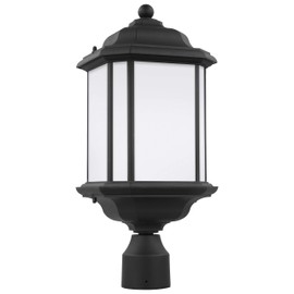 Sea Gull Lighting 82529-12 Kent One-Light Outdoor Post Lantern Outside Lighting, Black Finish