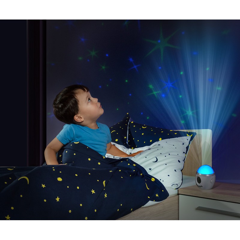 reer 52050 MyMagicStarlight Einschlaflicht mit Sternenprojektor und Musikfunktion, Kunststoff, Weiß,