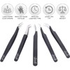 SIVOTE Eyelash Extension Tweezers for Classic & Volume Lashes, 5-Pack,