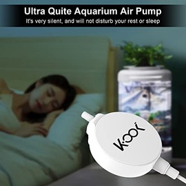 GuDoQi Bomba de Aire para Acuario, Mini Bomba de Aire Silenciosa, 1 W, Pequeña Bomba de Oxígeno para Peceras de 1 a 15 Galones, Incluye Accesorios de Bomba de Aire, Clip Trasero y Ventosa