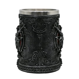 Taza de cerveza medieval con diseño de dragones renacentistas